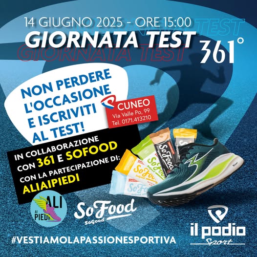 TEST 361°: vieni a provare i nuovi modelli 361° con Il Podio Sport