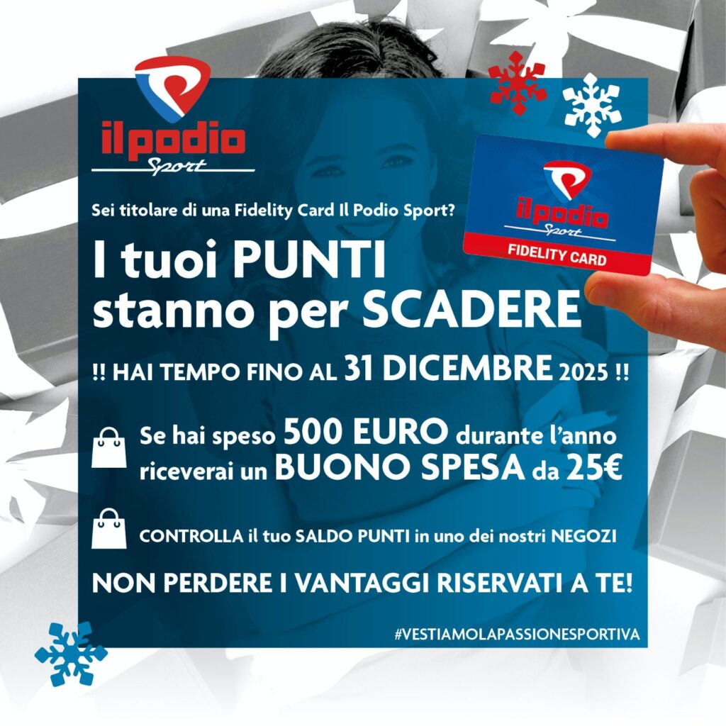 ULTIMA CHIAMATA: Trasforma i tuoi punti in 25 euro prima che scadano