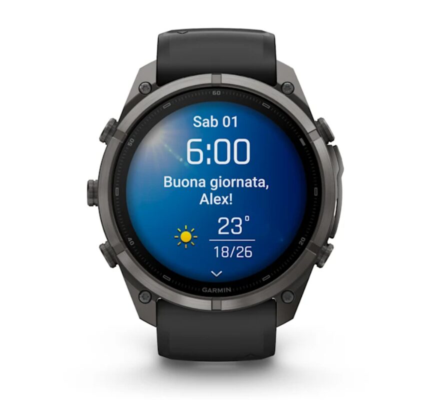 Garmin fēnix® 9 Pro 51mm AMOLED Smartwatch GPS Multisport Outdoor – Titanio DLC Carbon Gray (Cinturino Silicone Black/Pebble Gray) - immagine 2