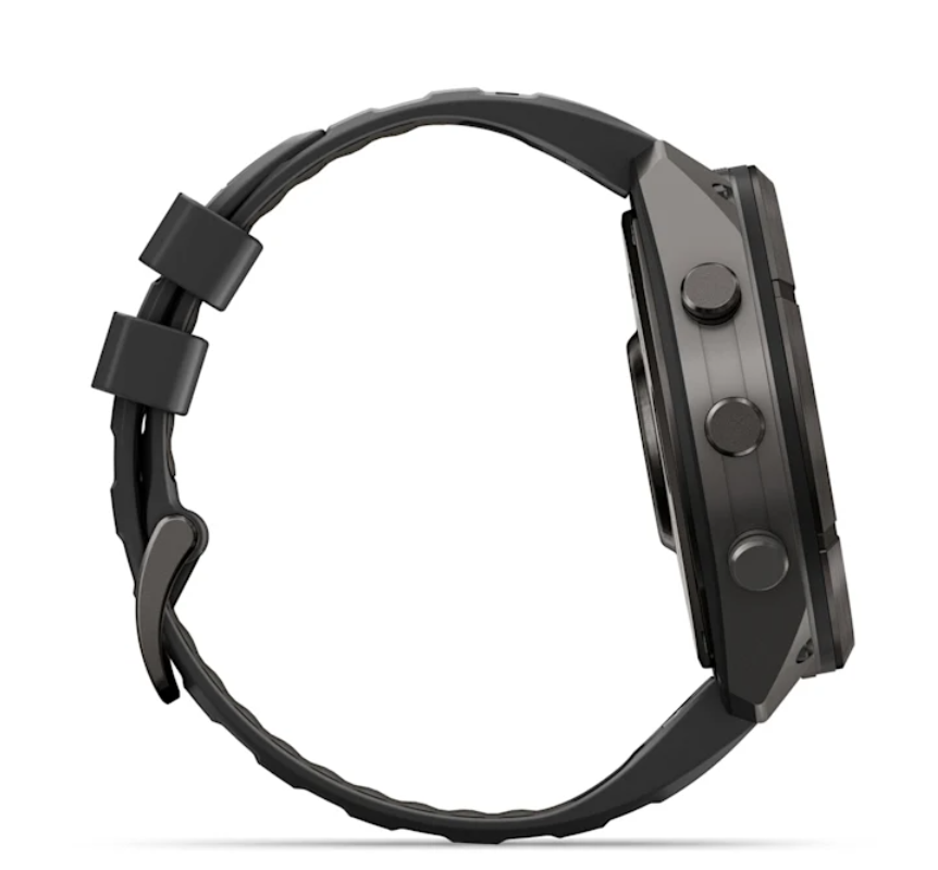 Garmin fēnix® 9 Pro 51mm AMOLED Smartwatch GPS Multisport Outdoor – Titanio DLC Carbon Gray (Cinturino Silicone Black/Pebble Gray) - immagine 4