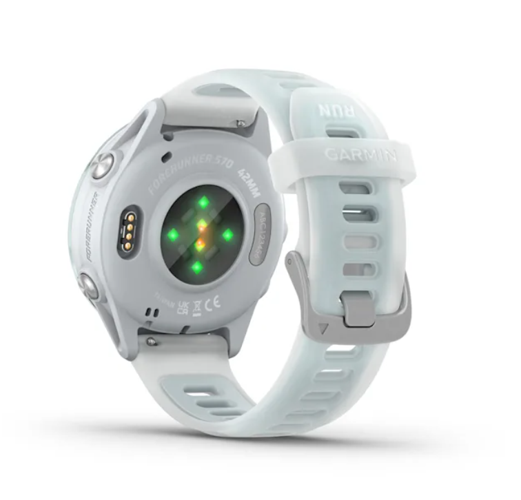 Garmin Forerunner® 570 42mm AMOLED (Whitestone / Cloud Blue Band) - immagine 3