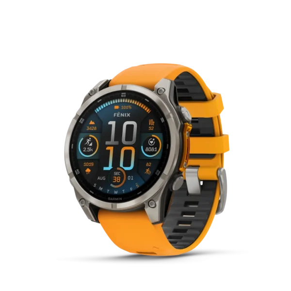 Garmin Fenix® 8 47mm AMOLED Sapphire Titanium (Spark Orange)